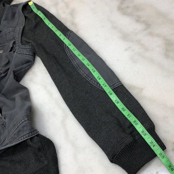 Free People Jacket Womens Small LAYERED SLUB UTILITY DARK GRAY COTTON - Picture 7 of 7